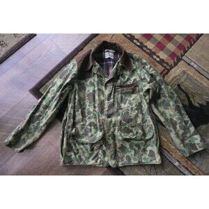 1970s Vintage Black Sheep Duck Hunter Camo Hunting Field Jacket Size M